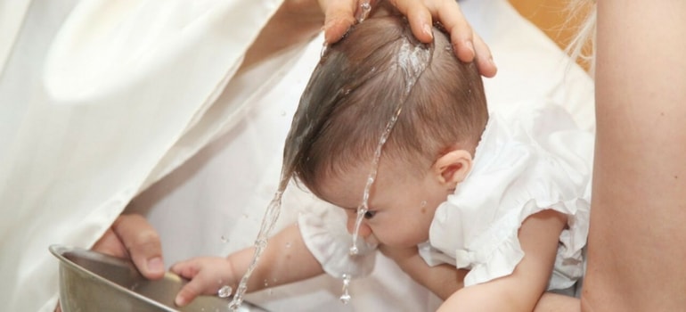 momento do batismo